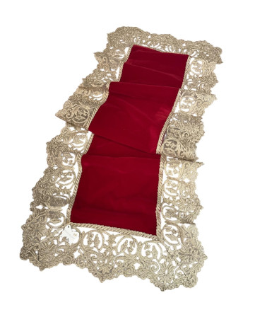 RUNNER VELLUTO ROSSO