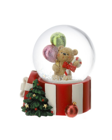 PALLA ACQUA NEVE CON ORSETTO E PALLONCINI