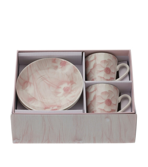 SET TAZZA DA CAFFE ROSA