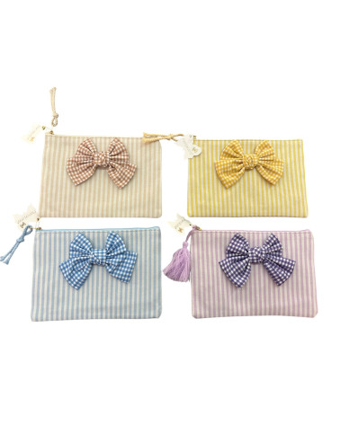 POCHETTE RIGATA  CON FIOCCO