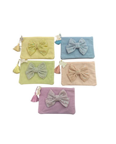 POCHETTE CON FIOCCO PAILETTES