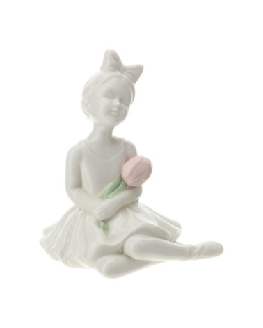 BALLERINA CON TULIPANO ROSA