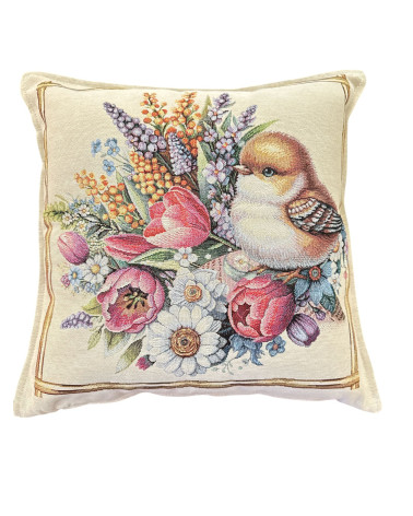 CUSCINO TULIPANI IN GOBELIN