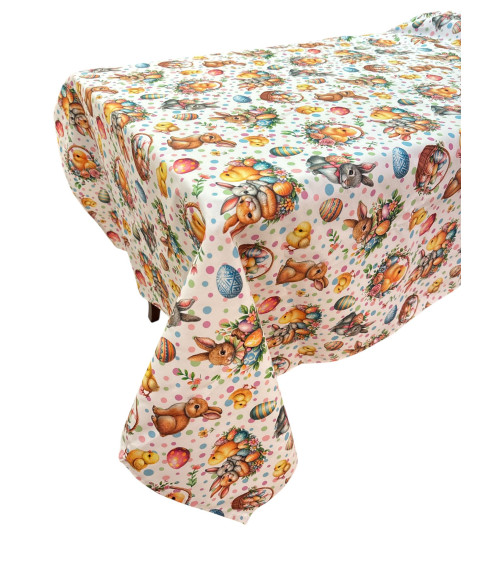 TOVAGLIA CONIGLI PASQUA 180 CM