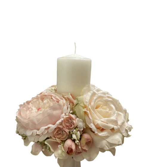 GIROCANDELA CON CANDELA PEONIA E ROSE