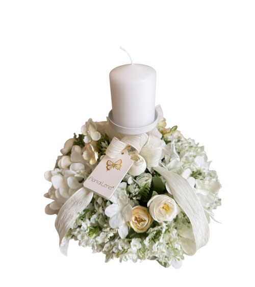 CANDELIERE MONOFIAMMA BIANCO