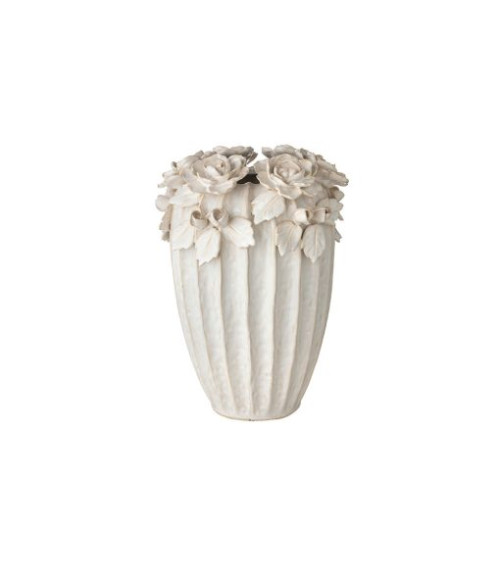 VASO IN CERAMICA CON ROSE ARTE DI NACCHI