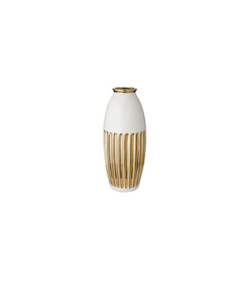 VASO BIANCO E DORATO ARTE DI NACCHI