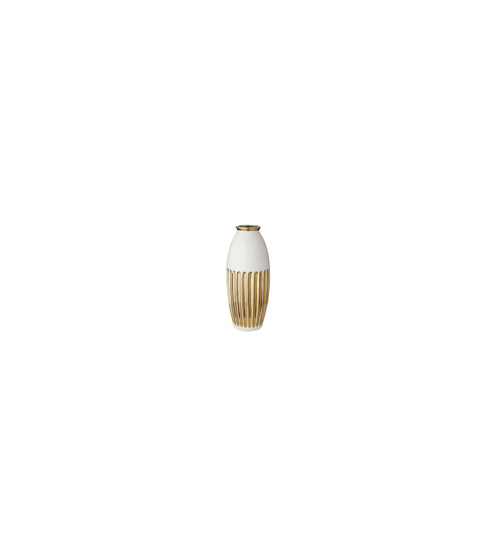 VASO BIANCO E DORATO ARTE DI NACCHI