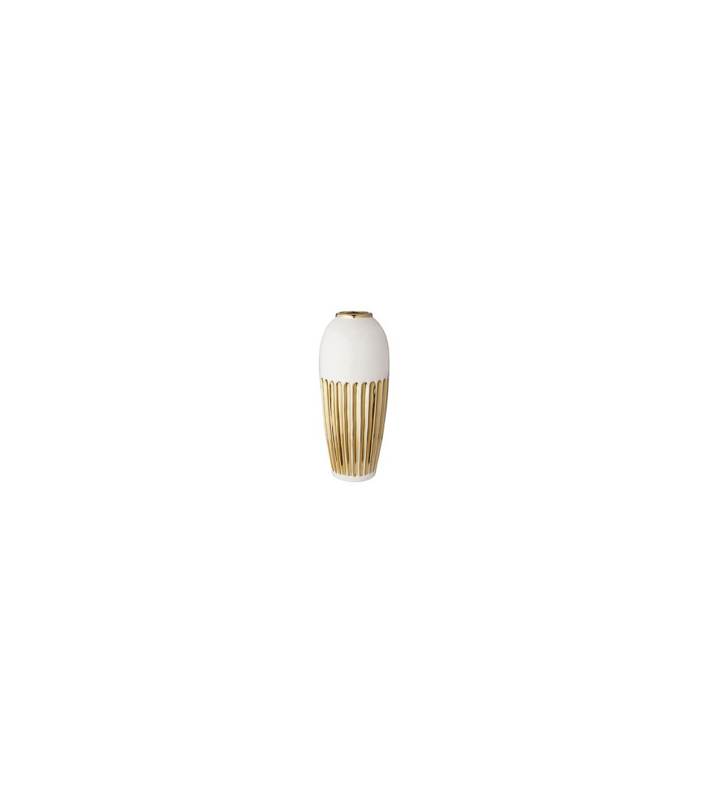 VASO BIANCO E DORATO ARTE DI NACCHI