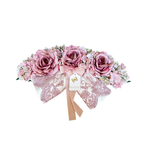 ARCO 3 ROSE CON FIOCCO