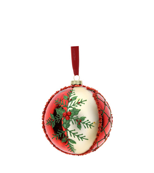 SFERA IN VETRO XMAS HERVIT 8CM