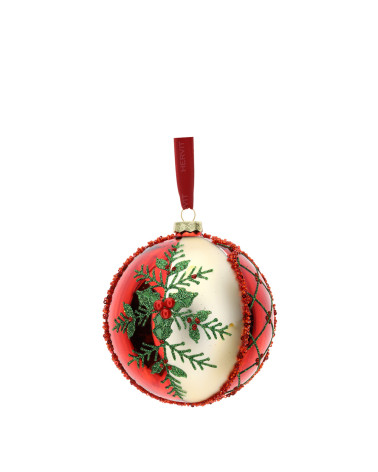 SFERA IN VETRO XMAS HERVIT 8CM