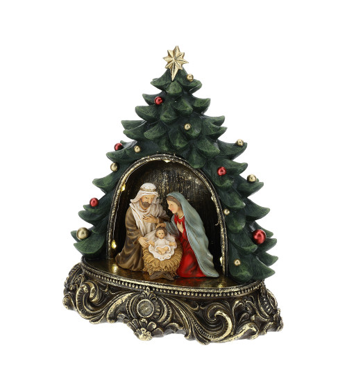 ALBERO CON PRESEPE E LED