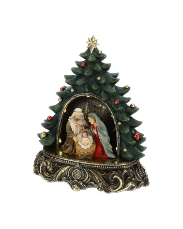 ALBERO CON PRESEPE E LED