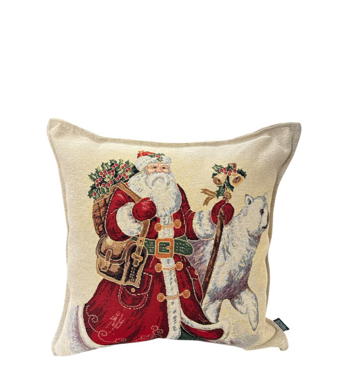 CUSCINO GOBELIN BABBO CON ORSO