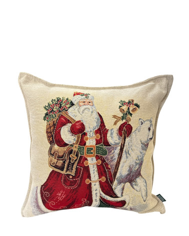 CUSCINO GOBELIN BABBO CON ORSO