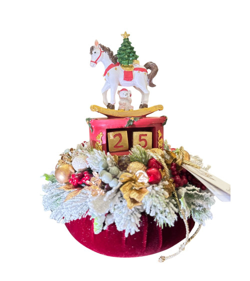 POUF CAVALLUCCIO CON CALENDARIO AVVENTO