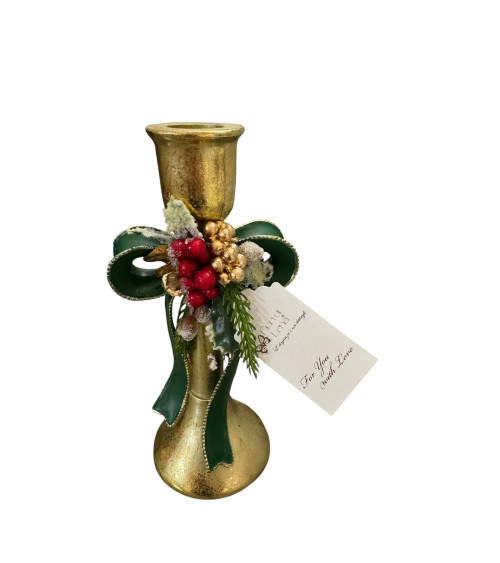 CANDELIERE CON FIOCCO VERDE PICCOLO
