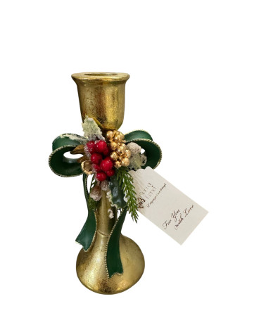 CANDELIERE CON FIOCCO VERDE PICCOLO