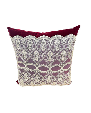 CUSCINO IN VELLUTO CON PIZZO