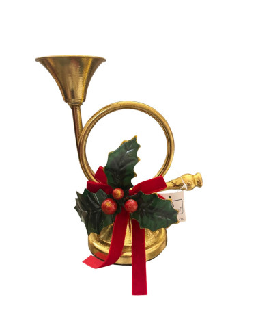 CANDELIERE PICCOLO CON AGRIFOGLIO