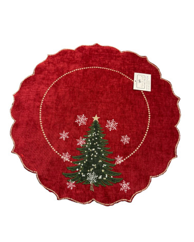SOTTOPIATTO ROTONDO ALBERO DI NATALE