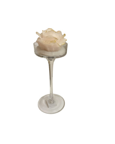 CALICE PICCOLO CON CANDELA AVORIO