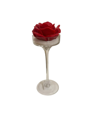 CALICE PICCOLO CON CANDELA ROSSA