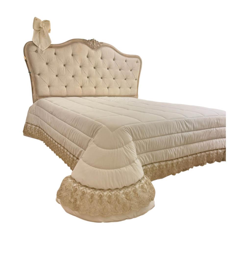 PIUMONE AVORIO CON PIZZO