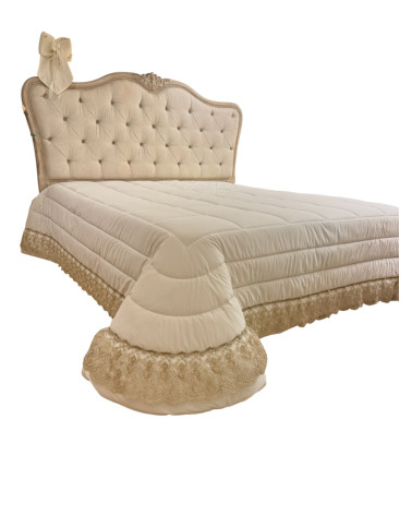 PIUMONE AVORIO CON PIZZO