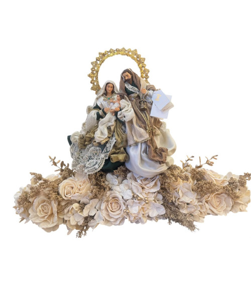 SACRA FAMIGLIA GRANDE CON COMPOSIZIONE FLOREALE