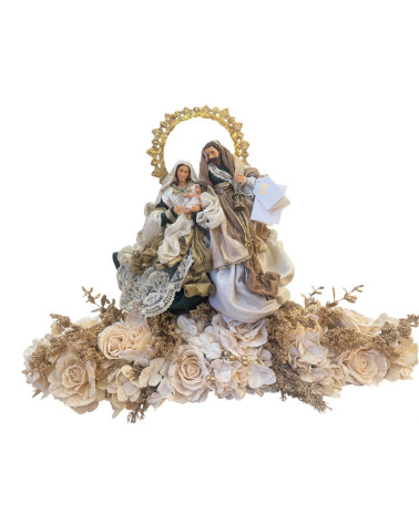 SACRA FAMIGLIA GRANDE CON COMPOSIZIONE FLOREALE