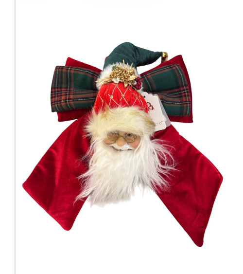 DOPPIO FIOCCO ROSSO CON BABBO NATALE
