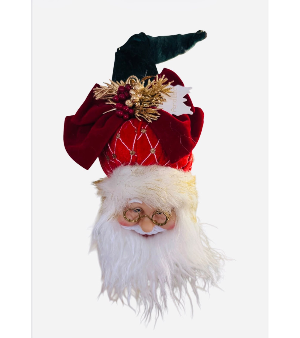 VOLTO DI BABBO NATALE CON DECORAZIONI