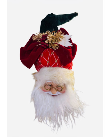 VOLTO DI BABBO NATALE CON DECORAZIONI