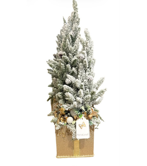 ALBERELLI SU BASE PACCO REGALO 60 CM