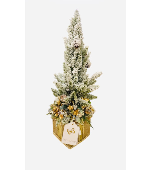 ALBERELLO SU BASE PACCO REGALO 45 CM