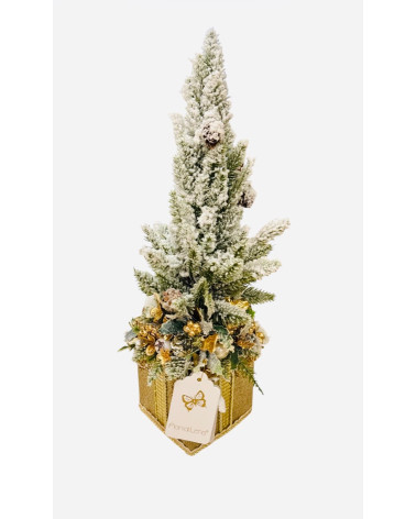 ALBERELLO SU BASE PACCO REGALO 45 CM