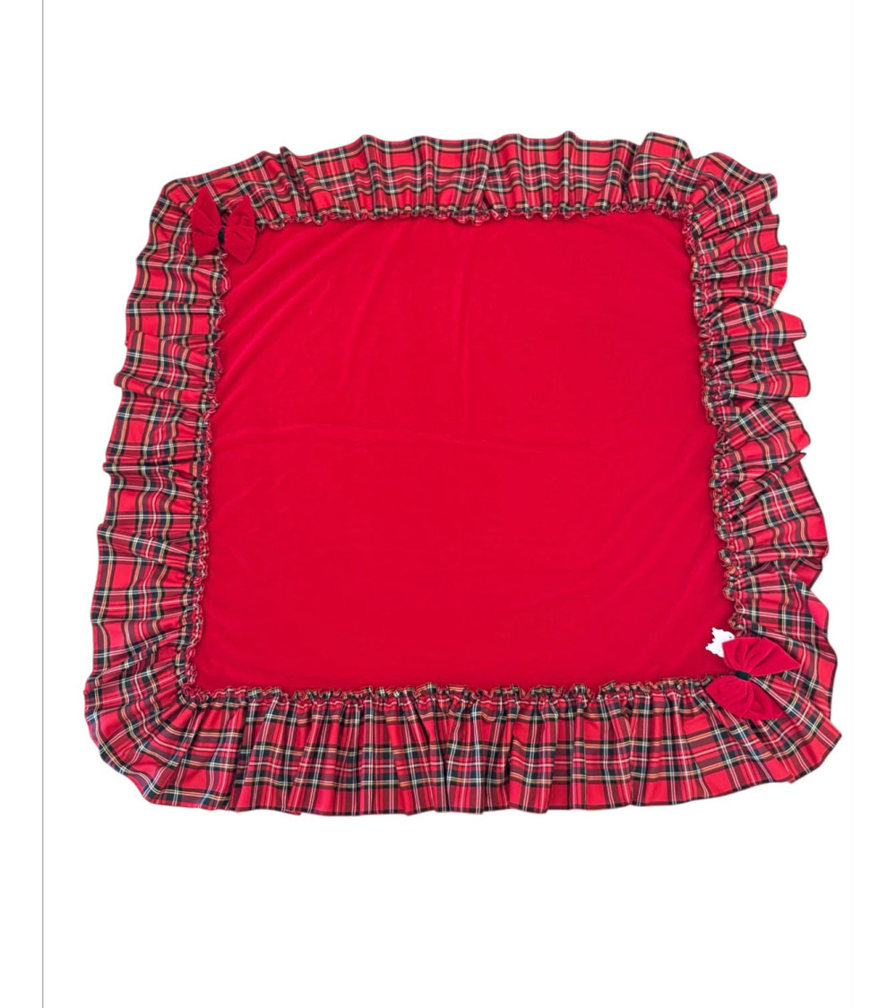 TOVAGLIETTA QUADRATA IN VELLUTO CON ROUGE