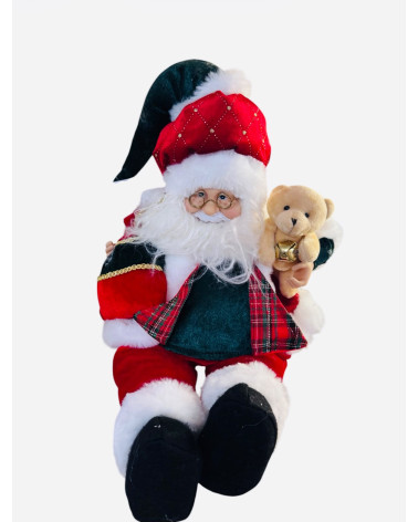 BABBO NATALE IN VELLUTO CON ORSETTO