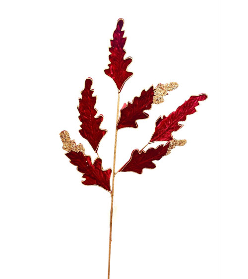 STELO BURGUNDY CON FOGLIE IN VELLUTO