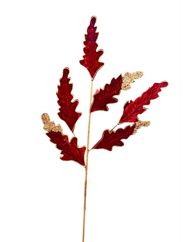 STELO BURGUNDY CON FOGLIE IN VELLUTO