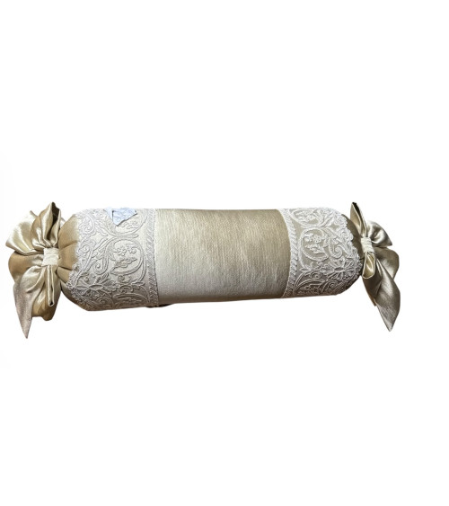 CUSCINO CARAMELLA IN SETA E PIZZO 75 CM