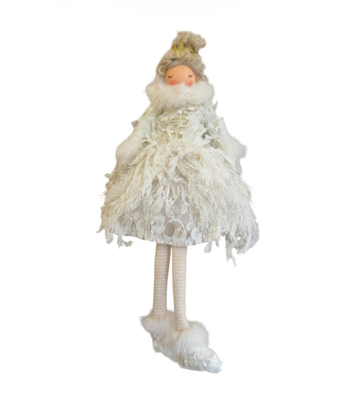 BAMBOLINA CON ABITO IN PIZZO 30 CM