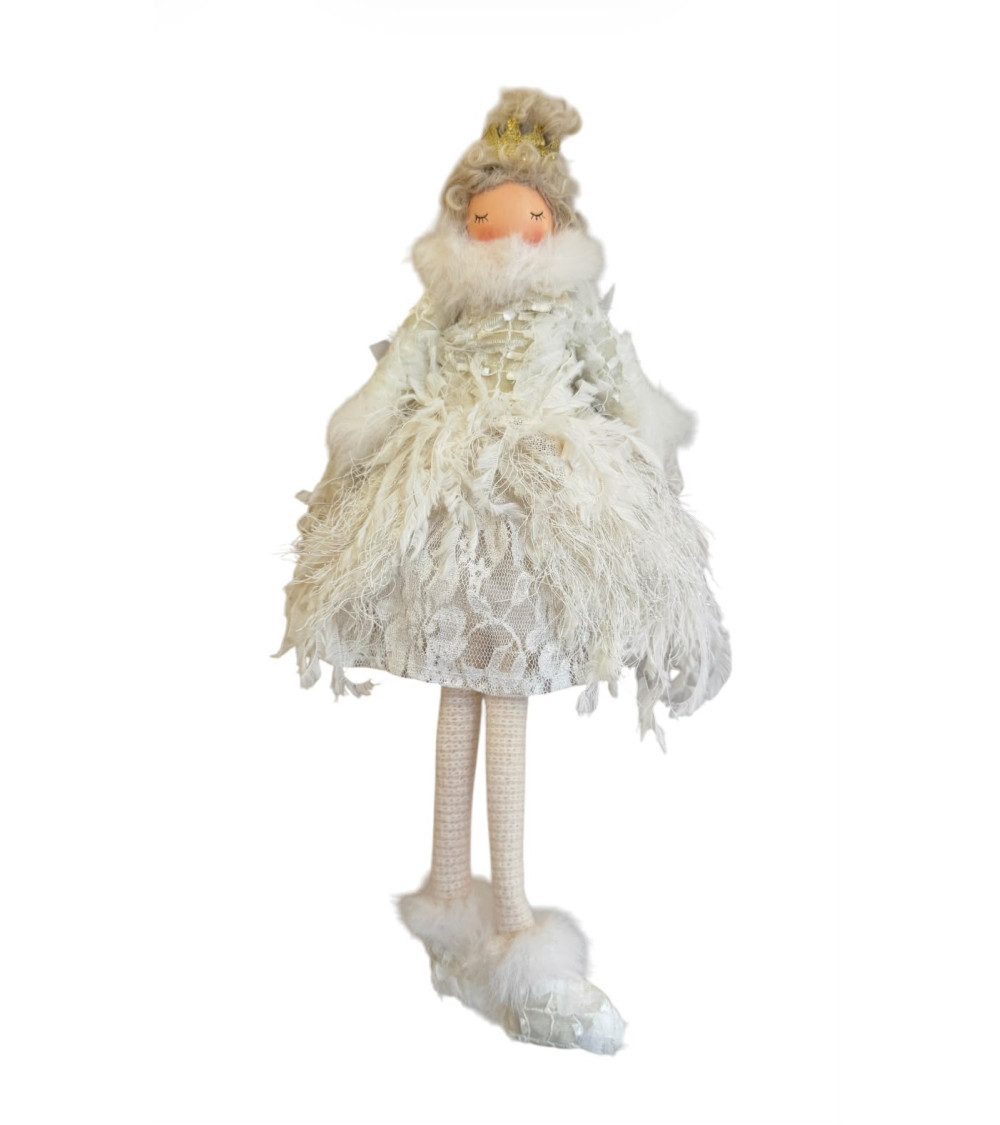 BAMBOLINA CON ABITO IN PIZZO 30 CM