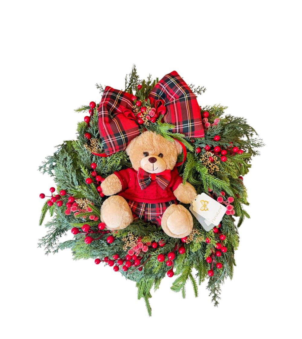 GHIRLANDA CON TEDDY DA 45 CM