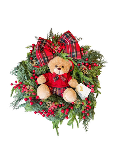 GHIRLANDA CON TEDDY DA 45 CM