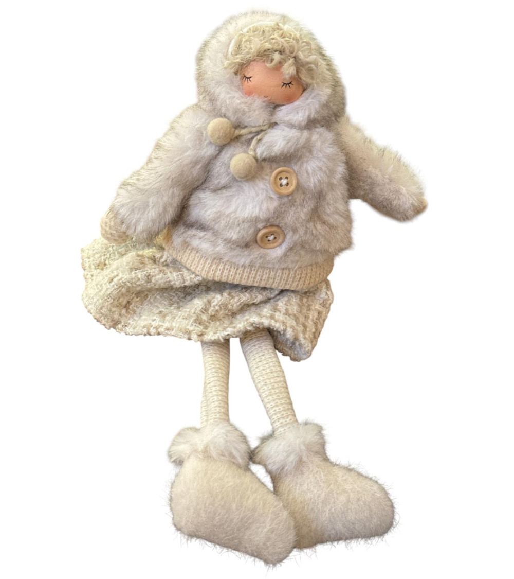PICCOLA BAMBINA CON PELLICCIA 35 CM