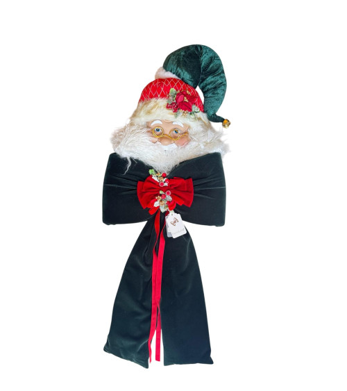 FIOCCO IMBOTTITO VERDE CON VOLTO BABBO NATALE